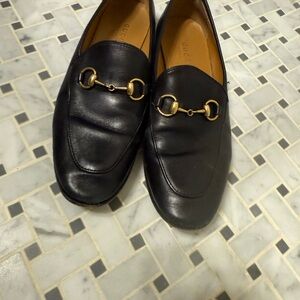 Gucci Black Women Leather Loafers